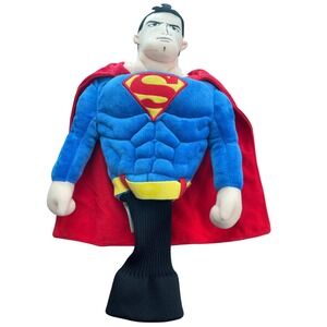 Superman DC Comics Plush Golf Driver Headcover Blue Red Cape Novelty Accessory